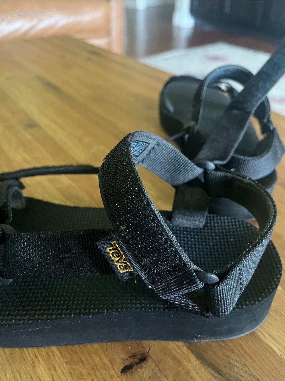 Teva Black Thick-Strap midform Sandals - Picture 3 of 5